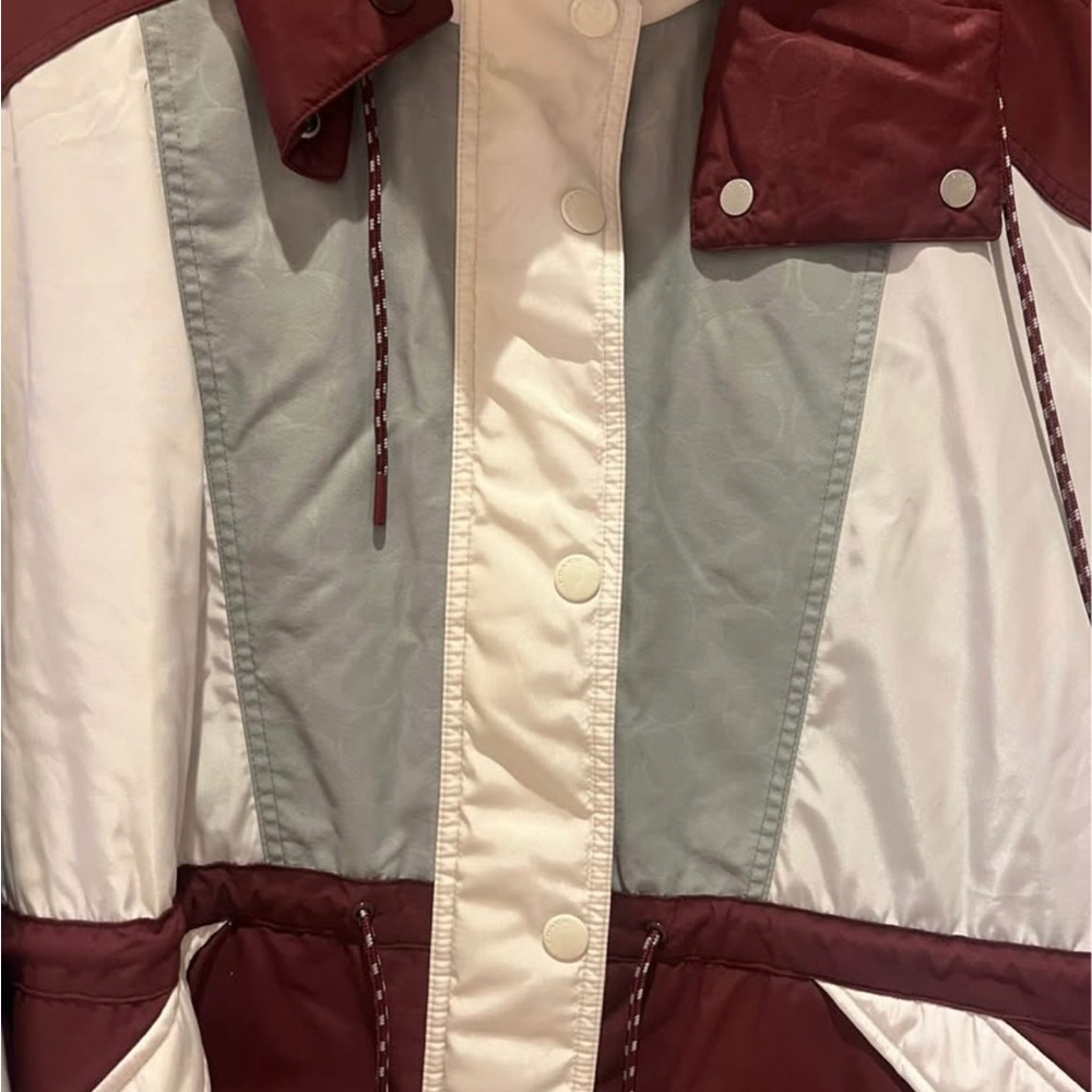 Coach Women's Jacket in Burgundy and Gray